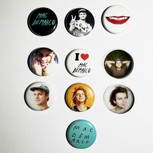 Set of 10 1" MAC DEMARCO Metal Pinback Buttons